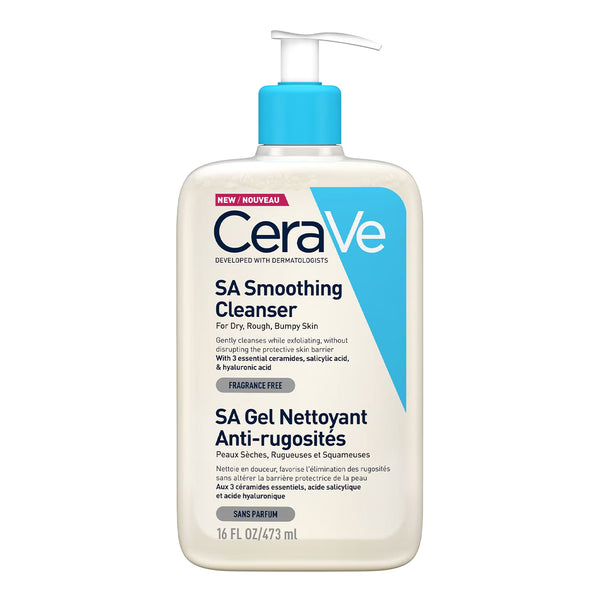 CeraVe SA Smoothing Cleanser with Salicylic Acid for Dry, Rough & Bumpy Skin 473ml