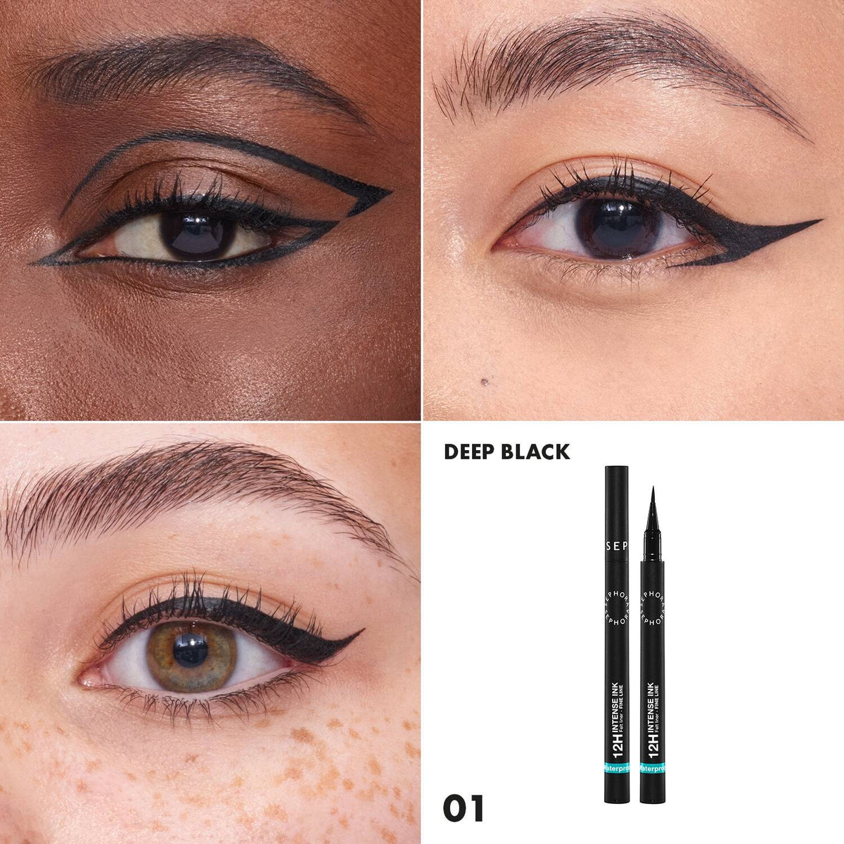 SEPHORA COLLECTION 12h Intense Ink Fine Felt Liner  Black