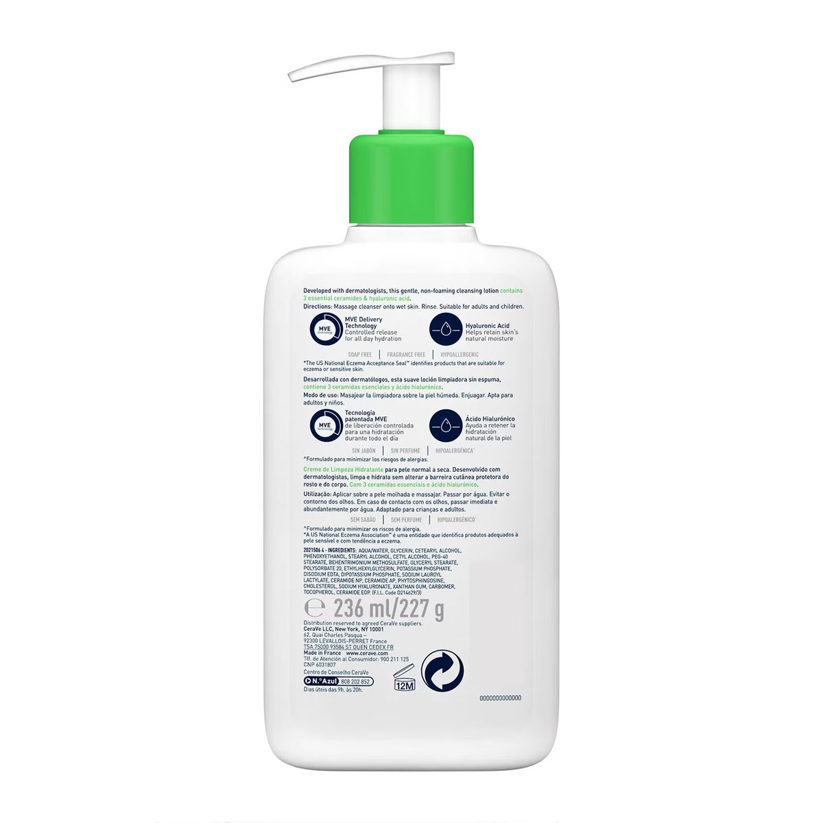 CeraVe Hydrating Cleanser with Hyaluronic Acid for Normal to Dry Skin 236ml