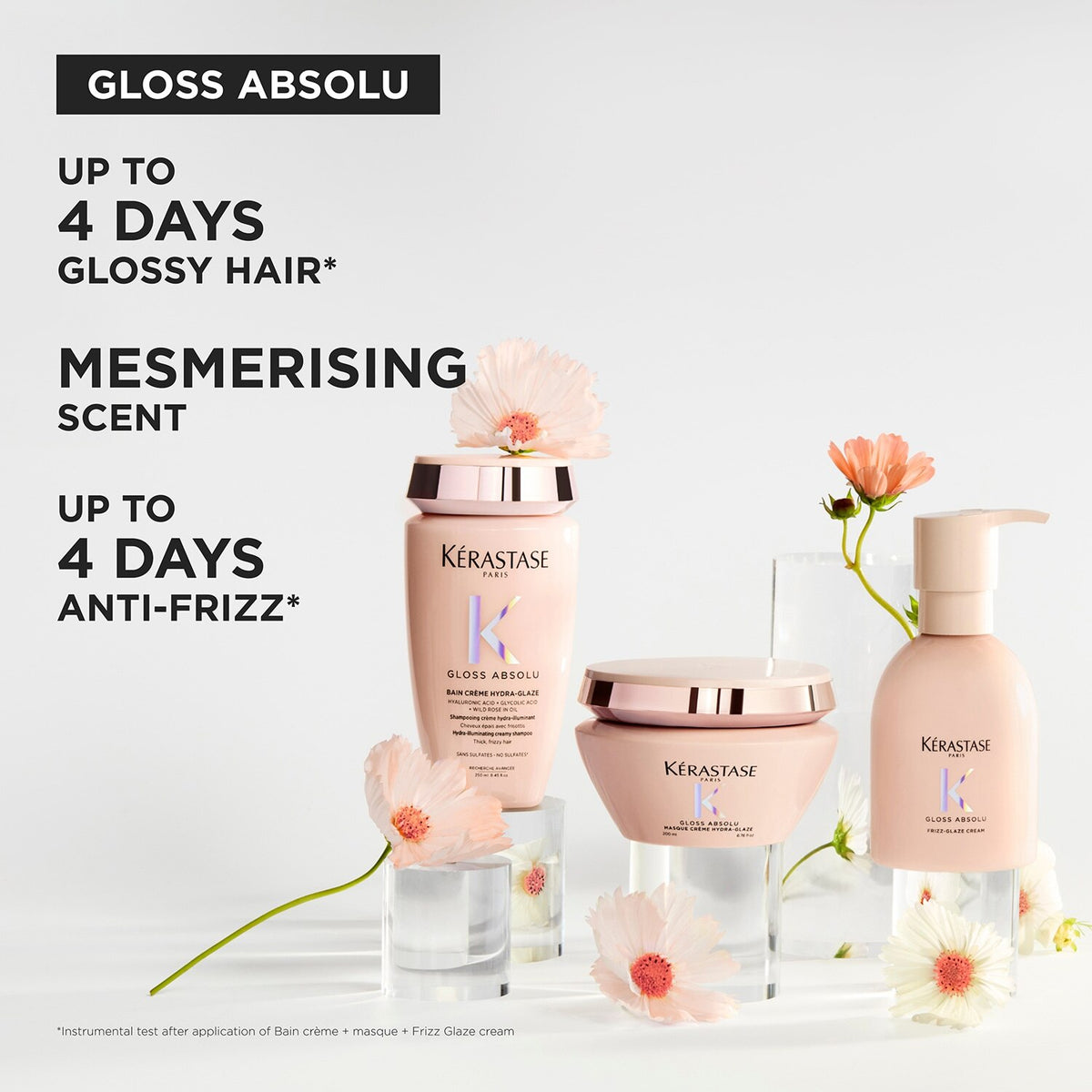 Kérastase Gloss Absolu Bain Crème Hydra-Glaze Shampoo For Thick Frizzy Hair  250ml