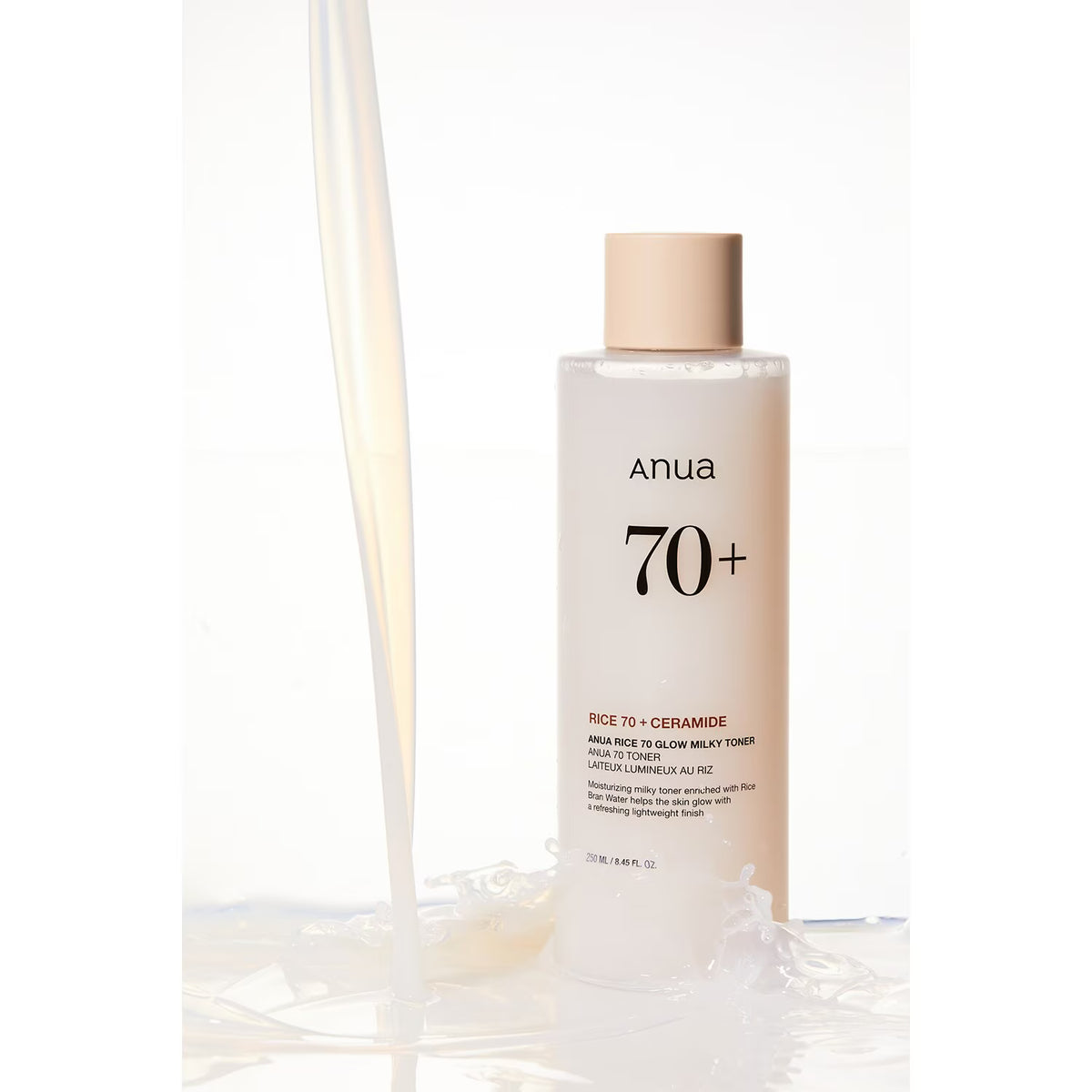 ANUA Rice 70 Glow Milky Toner - smoothes, evens and hydrates skin 250ml