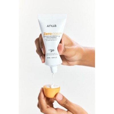 ANUA Zero-Cast Moisturizing Finish Sunscreen - hydrates and protects 50ml