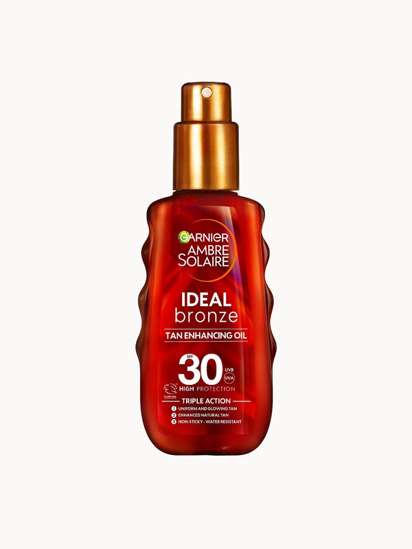 Garnier Ambre Solaire Ideal Bronze Protective Oil SPF30 Sun Cream Spray 150ml