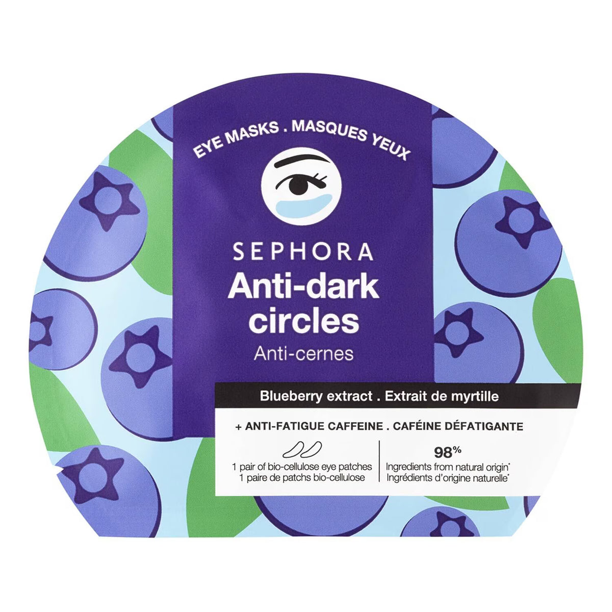 Sephora Collection Anti-Fatigue Bio-Cellulose Eye Masks  Blueberry