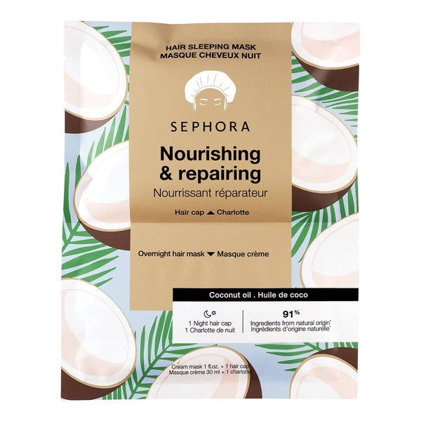 Sephora Collection Hair Sleeping Cream Night Mask 30ml + Cap Coconut