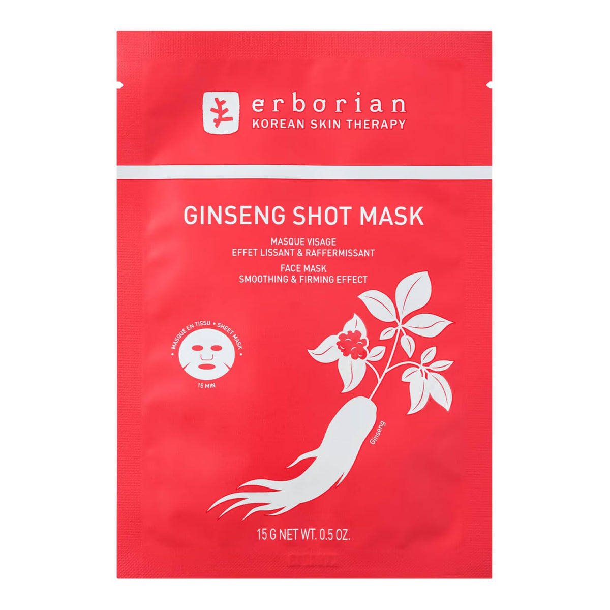 erborian Ginseng Shot Mask - Smoothing and Firming Effect 15g