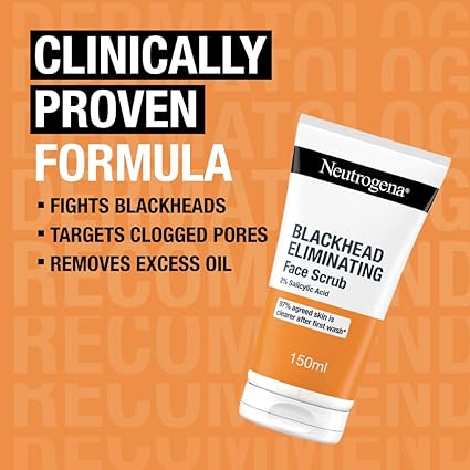Neutrogena Blackhead Eliminating Face Scrub (1x 150ml)