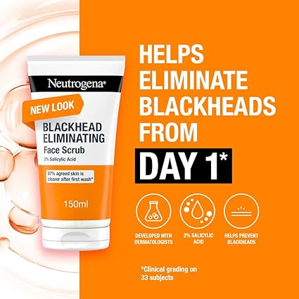 Neutrogena Blackhead Eliminating Face Scrub (1x 150ml)
