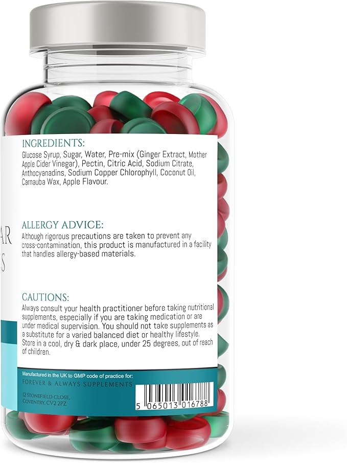 Apple Cider Vinegar Gummies – Weight Loss & Metabolism Support with Natural Flavour AMZ