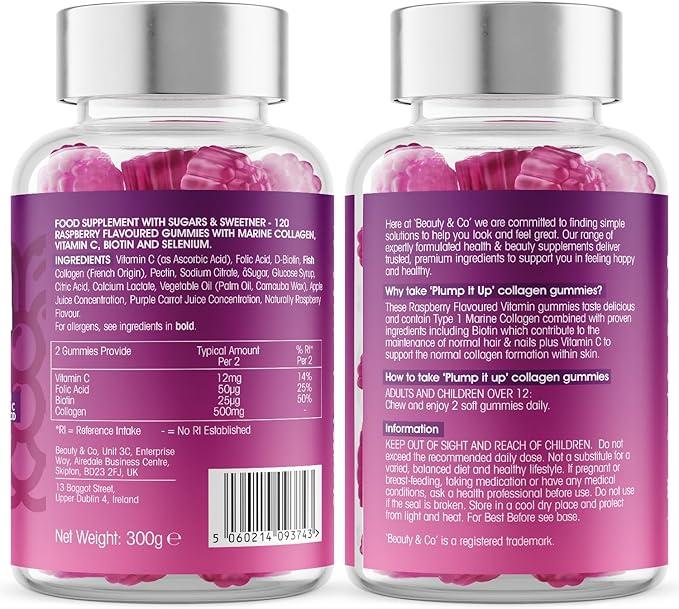 Beauty Co Collagen Gummies with Selenium – Support for Skin, Hair & Nails AMZ