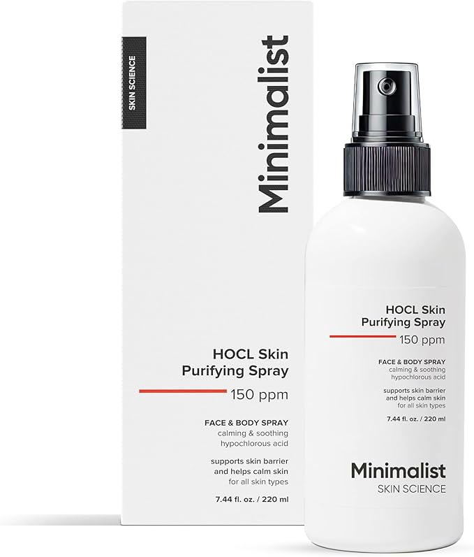 Minimalist Hypochlorous Acid Spray for Acne, Eczema & Redness Relief 200ml AMZ