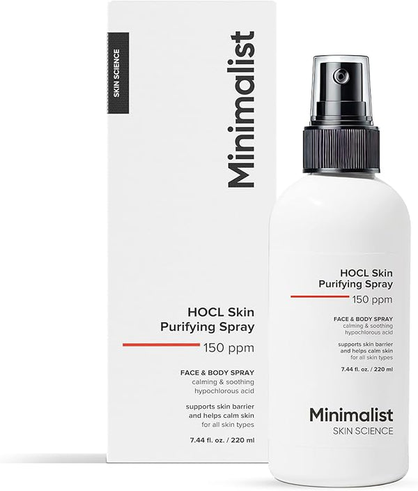 Minimalist Hypochlorous Acid Spray for Acne, Eczema & Redness Relief 200ml AMZ