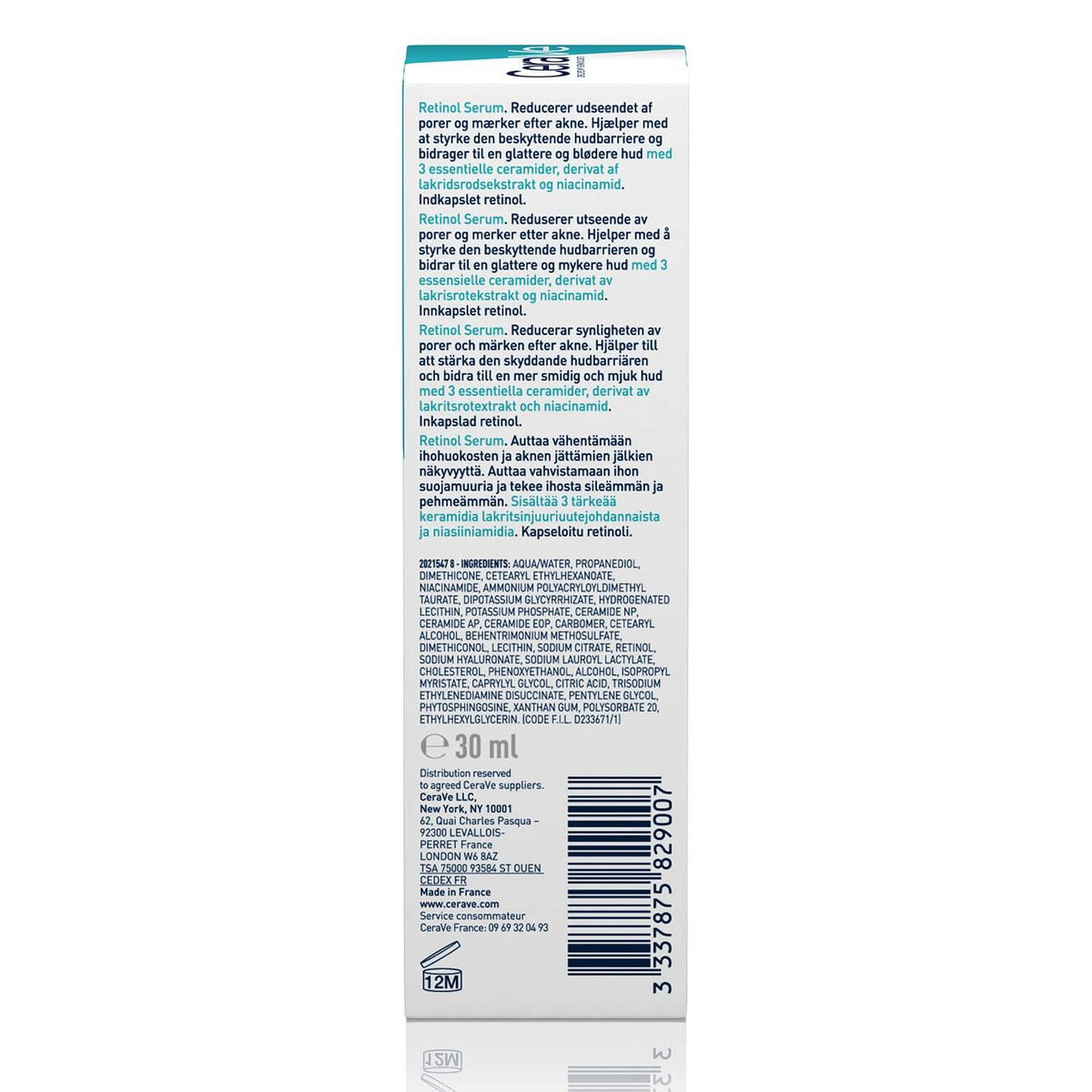 CeraVe Resurfacing Retinol Serum with Ceramides & Niacinamide 30ml
