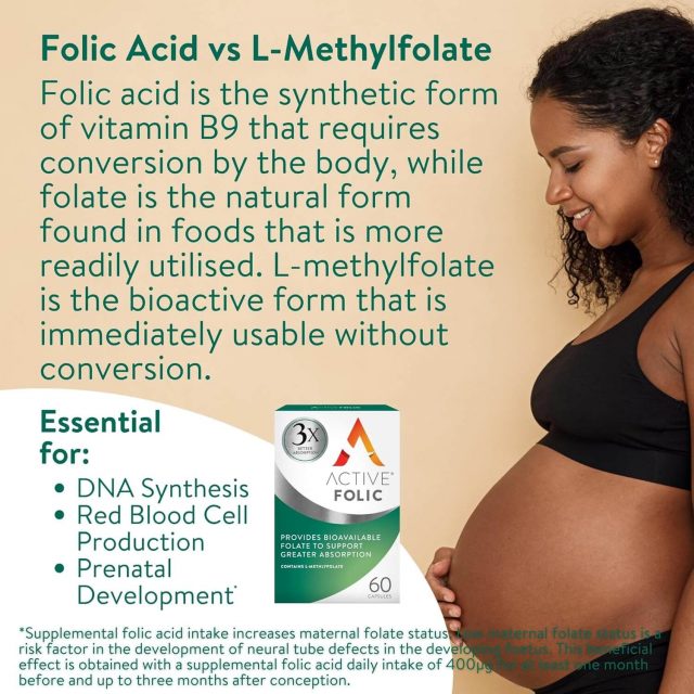 Active Folic Folic Acid 400 µg 60 Capsules