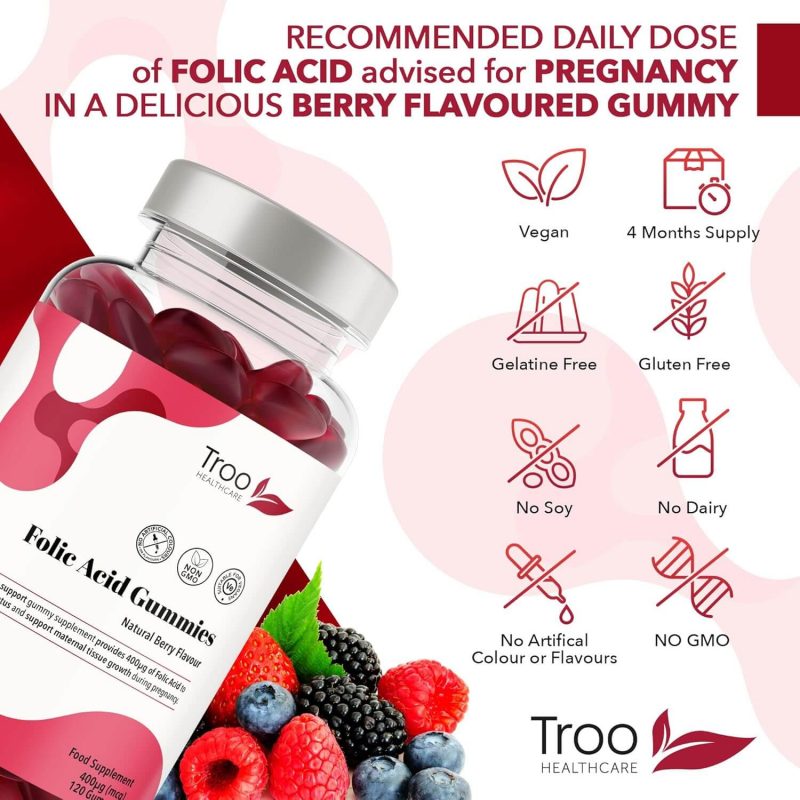 Troo Health Care Prenatal Folic Acid 400μg 120 Gummies
