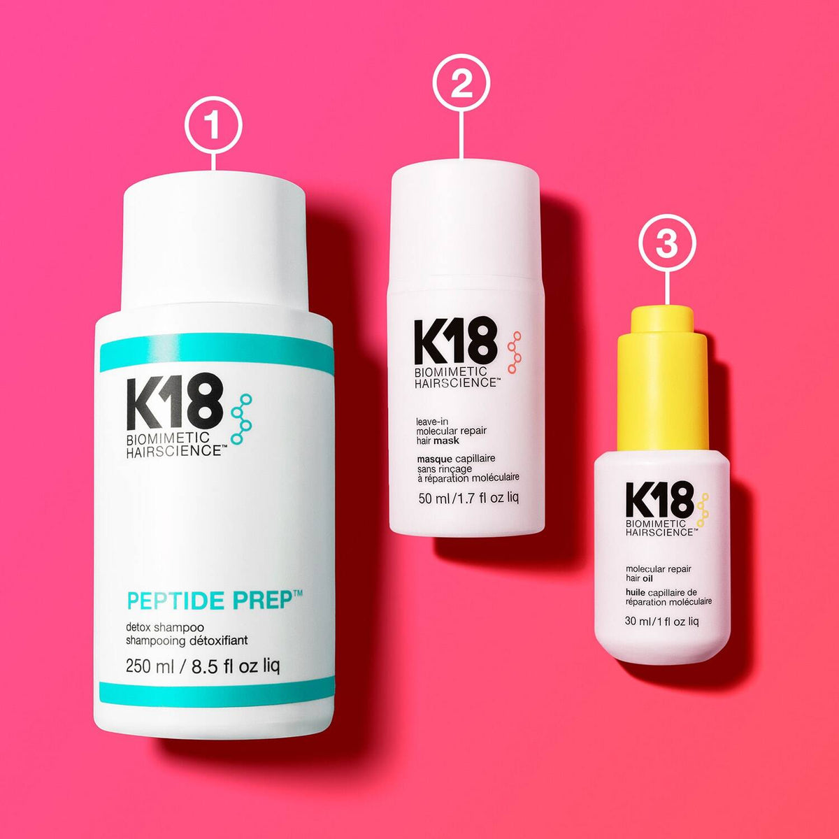 K18 Biomimetic Hairscience Leave-in Molecular Repair Hair Mask - Treatment for Damaged Hair 15ml