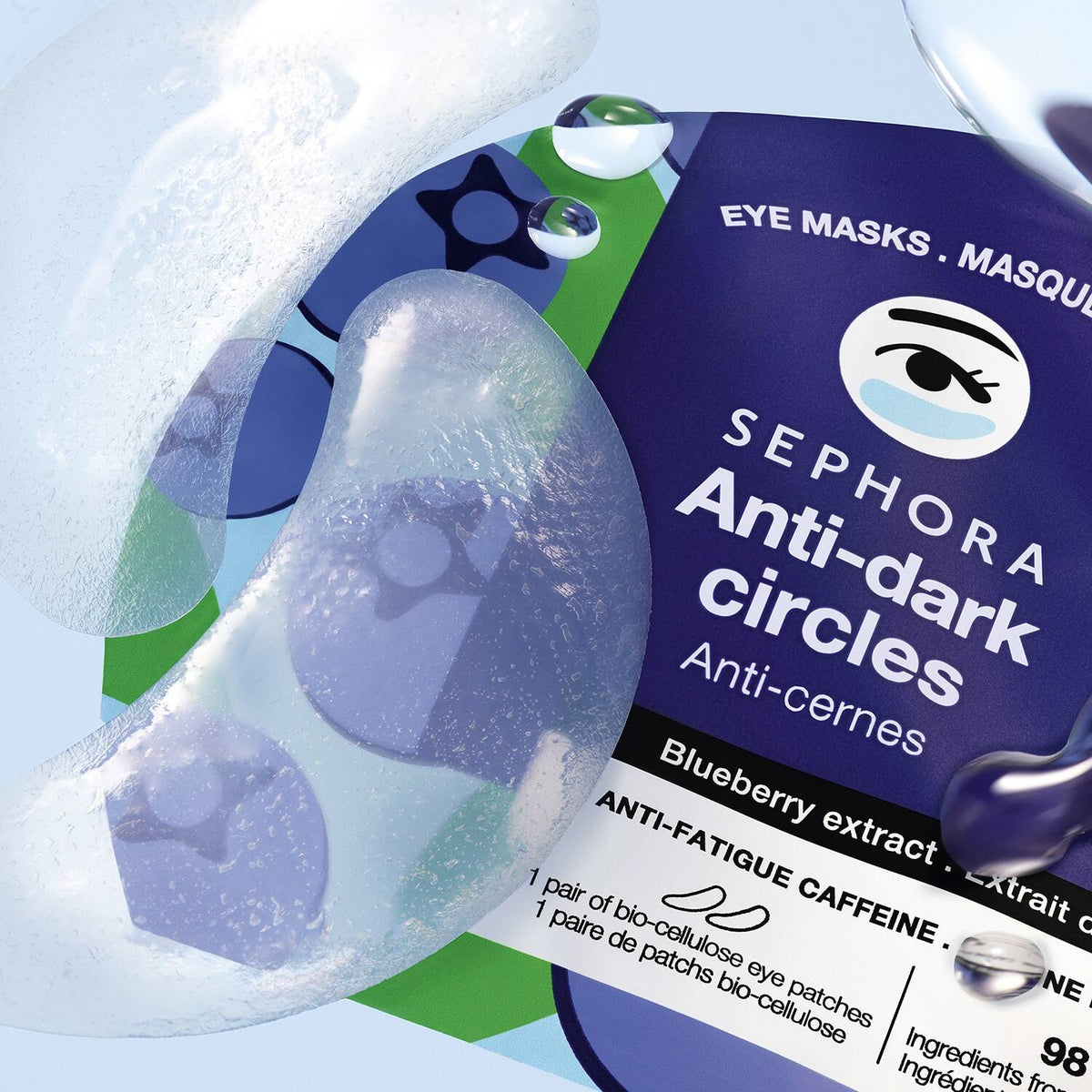 Sephora Collection Anti-Fatigue Bio-Cellulose Eye Masks Cucumber