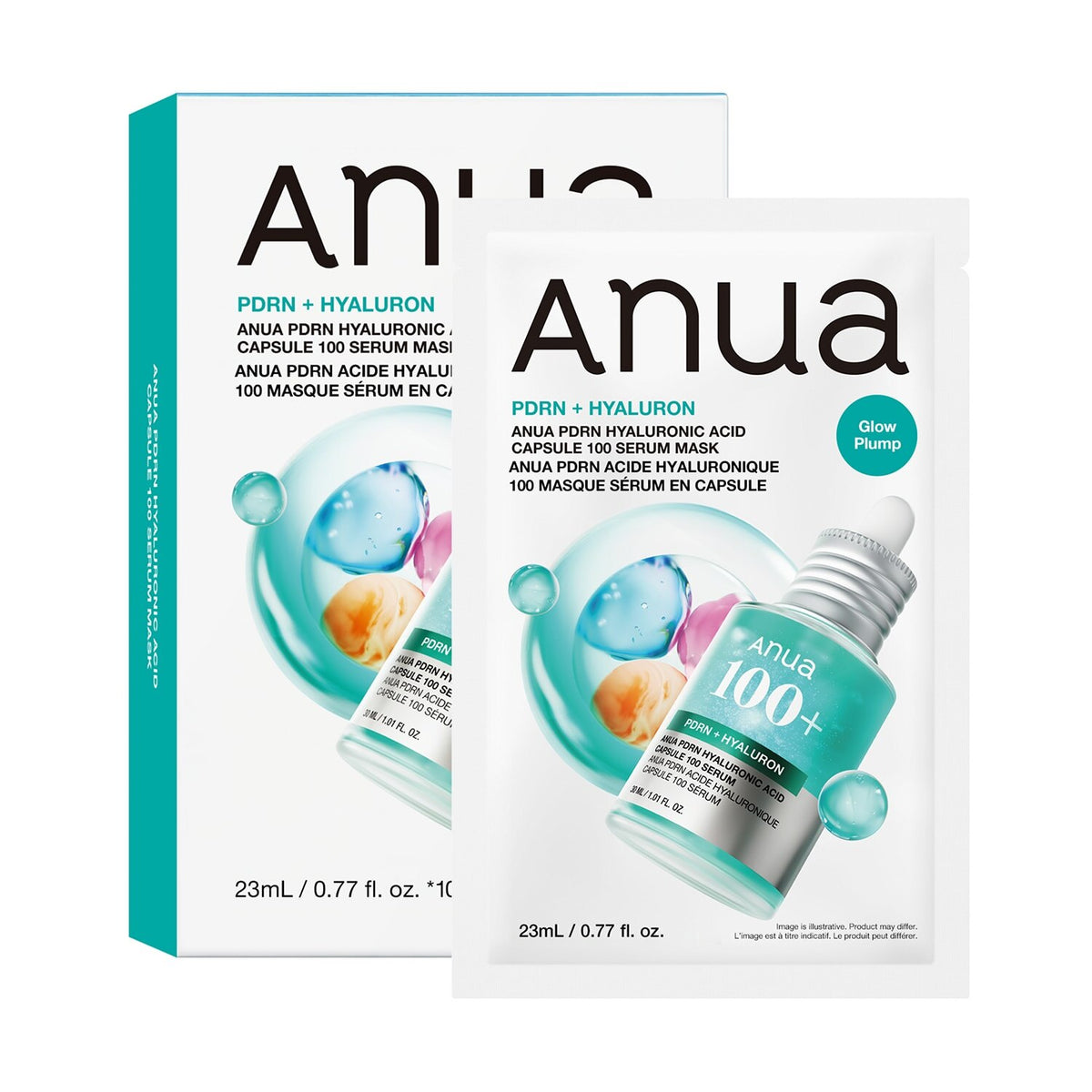 ANUA PDRN Hyaluronic Acid Capsule 100 Serum Mask - deep hydration and firmness 10pc