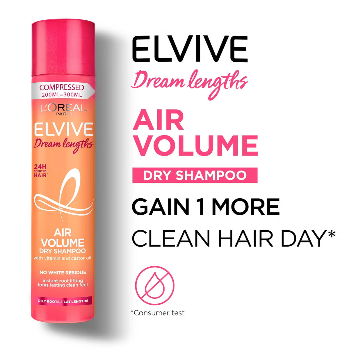 L'Oréal Paris Elvive Dream Lengths Air Volume Cleansing Dry Shampoo 150ml