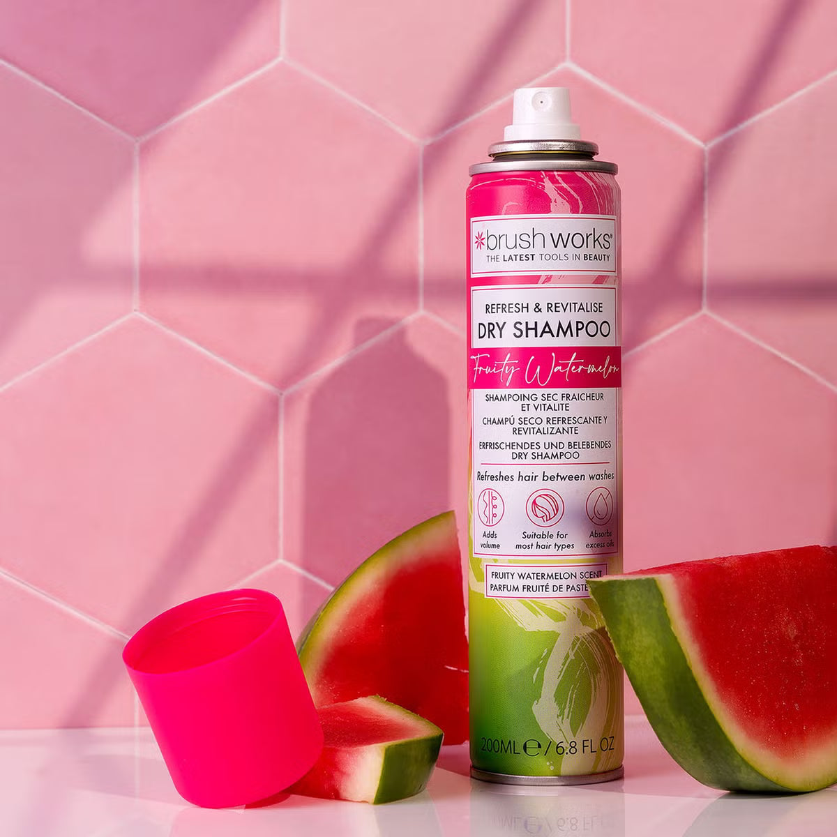 Brushworks Refresh & Revitalise Fruity Watermelon Dry Shampoo 200ml